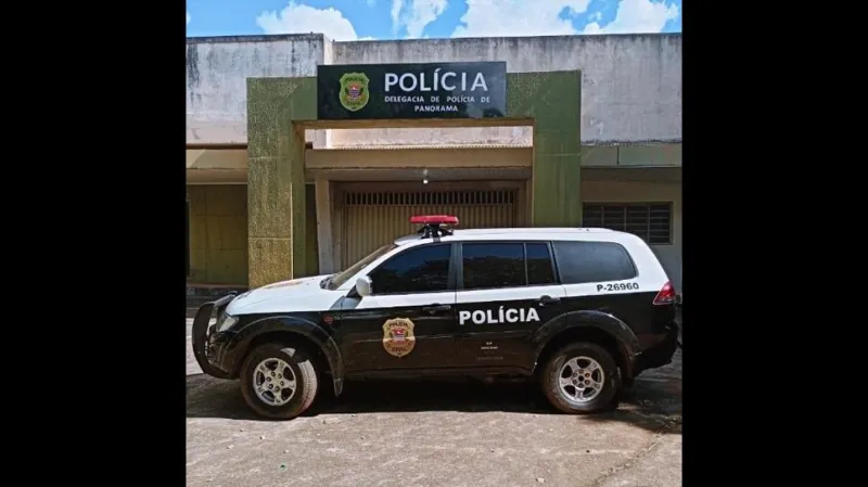 Delegacia da Polícia Civil cuida das investigações sobre o caso, em Panorama (SP) |