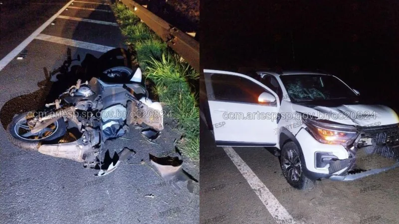 Motociclista não resistiu aos ferimentos e o óbito foi constatado no local |
