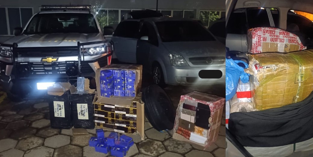 Carro transportava eletrônicos, roupas, perfumes e pneus |