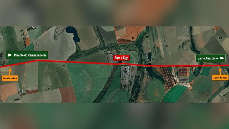 Trabalhos seguem até as 18h entre os km 16 e km 25 da vicinal |