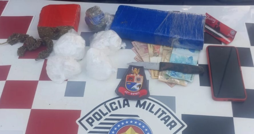 Envolvido tentou fugir após notar a equipe da Polícia Militar |