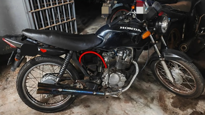 Motocicleta é apreendida com sinais de adulteração