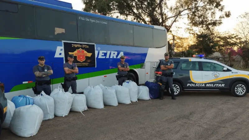 Mais de 318kg de folhas de coca foram apreendidas |