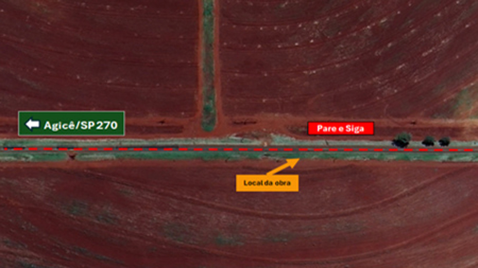Serviços ficam no trecho entre o km 12 e o km 14.