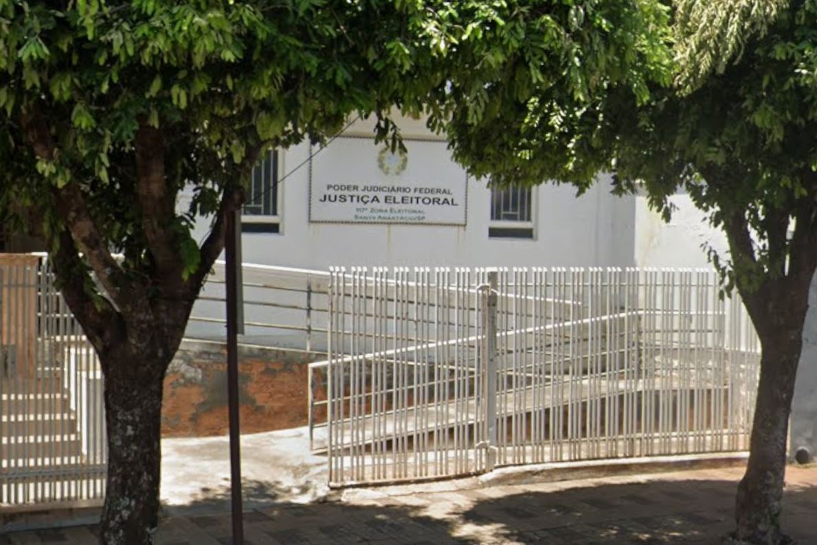 Cartório Eleitoral fica na Rua Visconde de Mauá, nº 565, no Centro, em Santo Anastácio (SP) |
