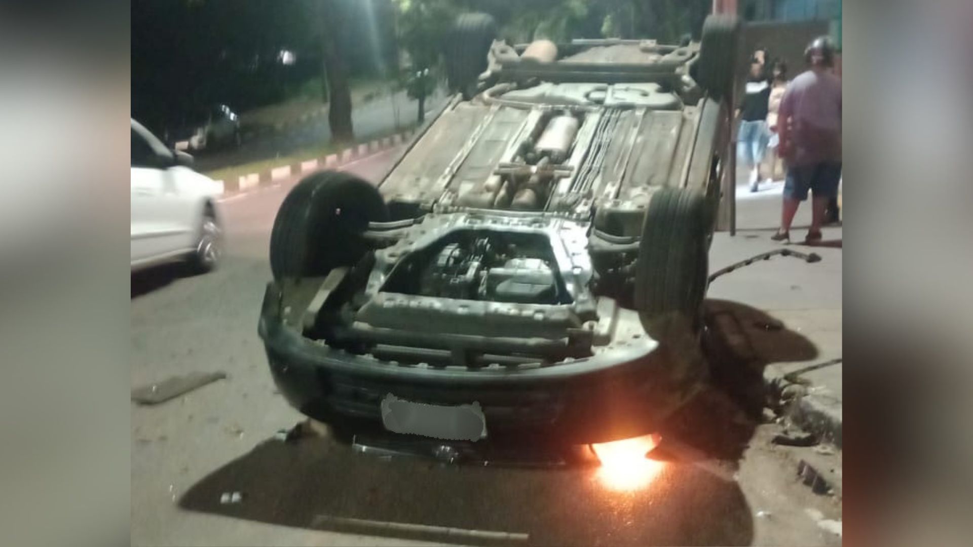 Motorista foi encaminhado para a Santa Casa de Misericórdia |